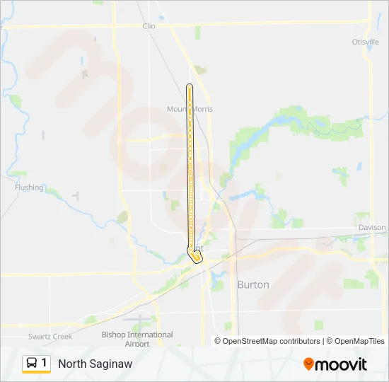 1 Bus Line Map