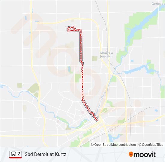 2 bus Line Map