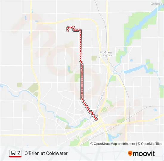 2 Bus Line Map