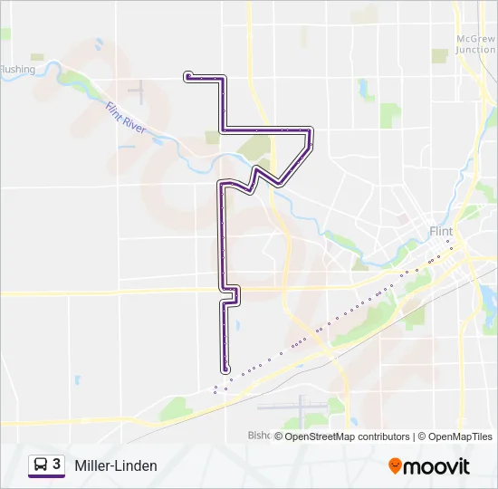 3 Bus Line Map