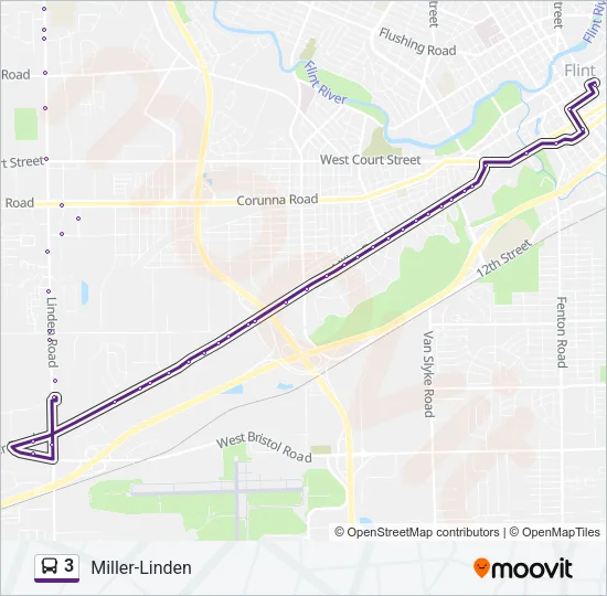 3 Bus Line Map