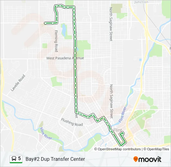 5 Bus Line Map