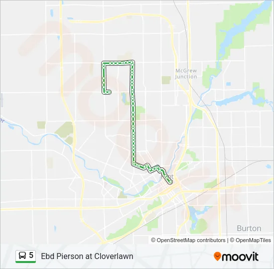 5 Bus Line Map