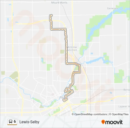 6 Bus Line Map