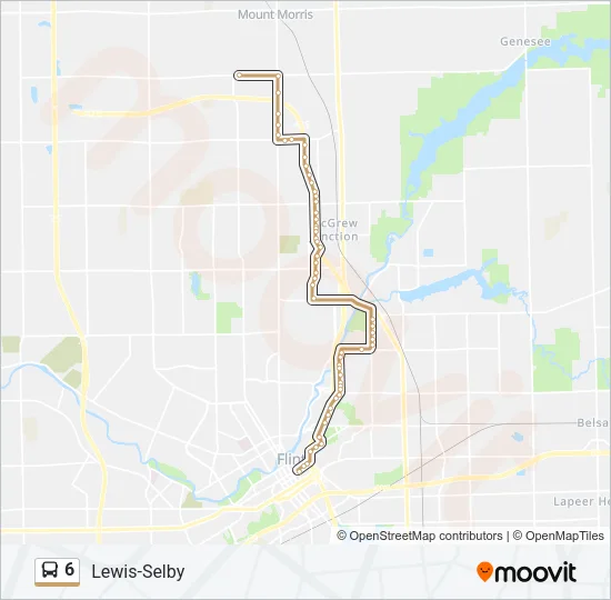6 Bus Line Map
