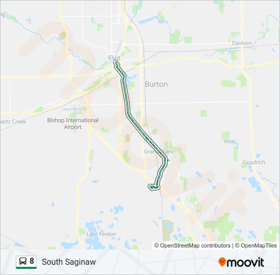 8 Bus Line Map