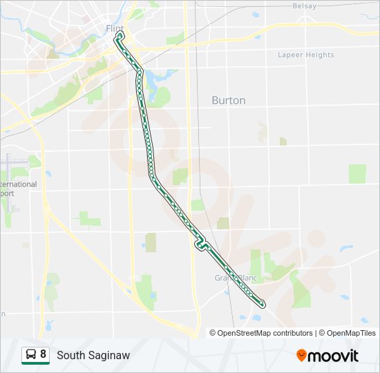 8 Bus Line Map