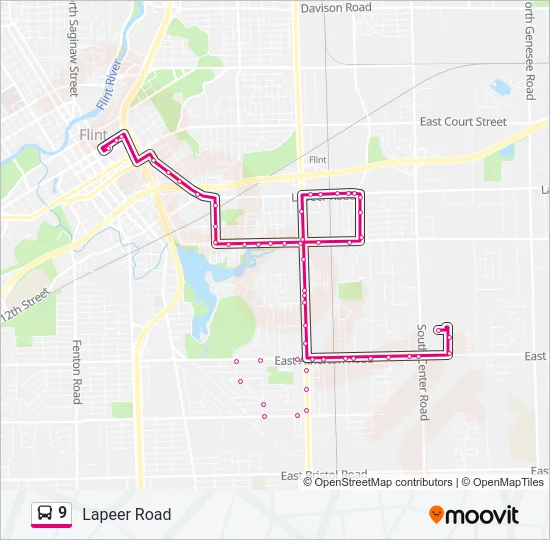 9 Bus Line Map