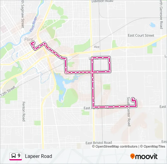 9 Bus Line Map