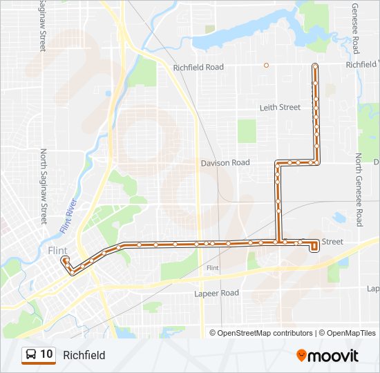 10 Bus Line Map