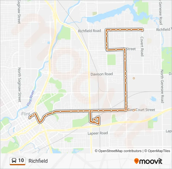 10 Bus Line Map