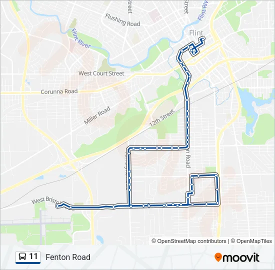 11 Bus Line Map