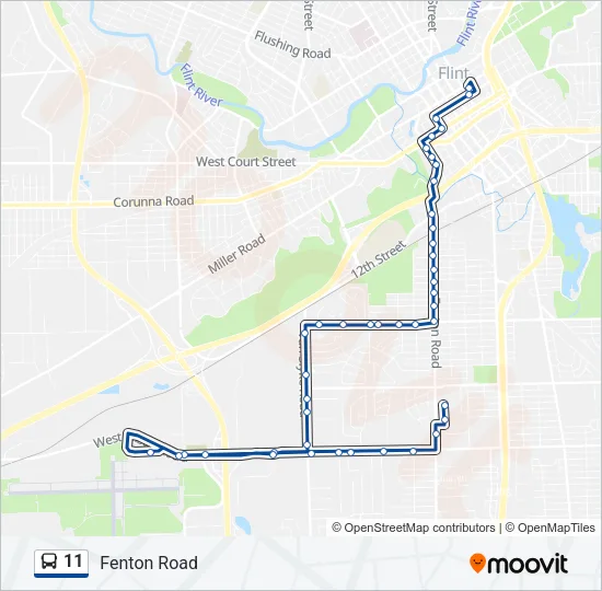 11 Bus Line Map