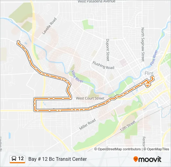 12 Bus Line Map