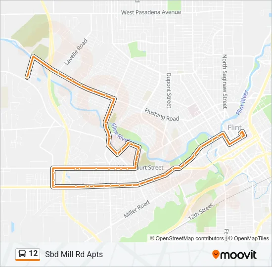12 Bus Line Map