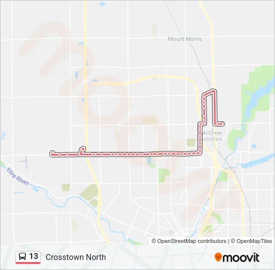 13 Bus Line Map