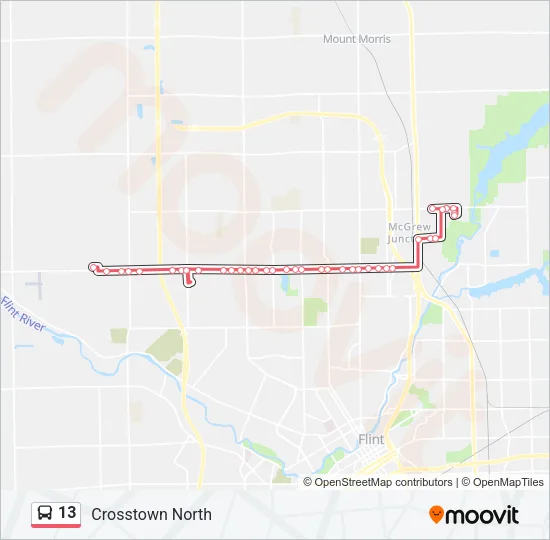 13 Bus Line Map