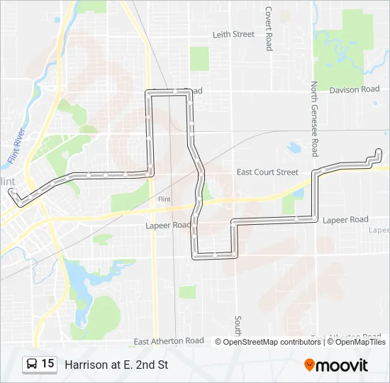 15 Bus Line Map