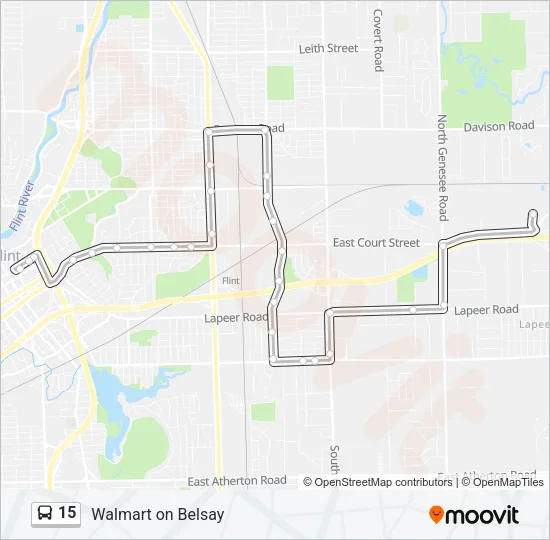 15 Bus Line Map