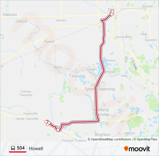 504 Bus Line Map