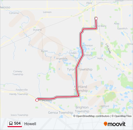 504 Bus Line Map