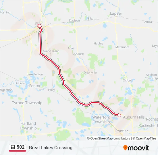 502 Bus Line Map