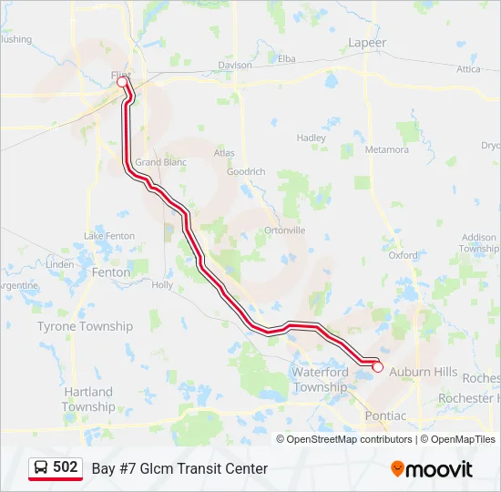 502 Bus Line Map