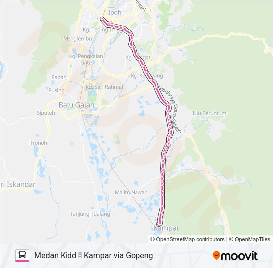 A34 Bus Line Map