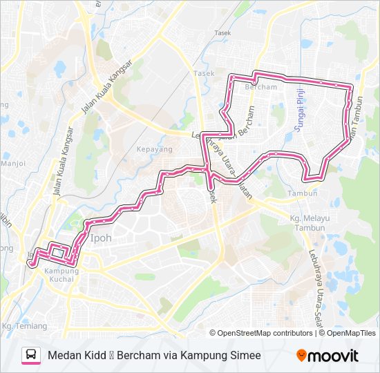 A101B Bus Line Map