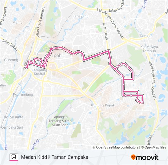 A103 Bus Line Map