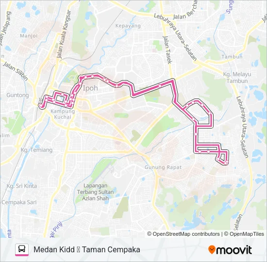 A103 Bus Line Map