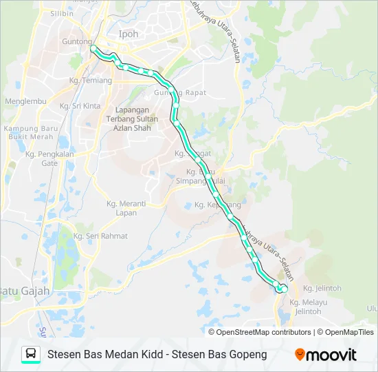 T34 Bus Line Map