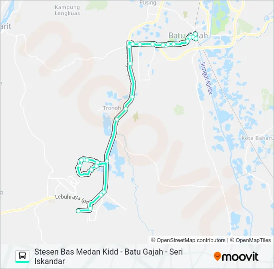 T36 Bus Line Map