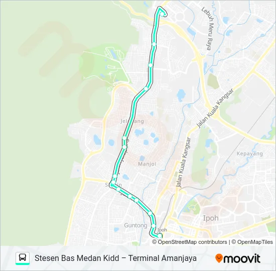 T30A Bus Line Map