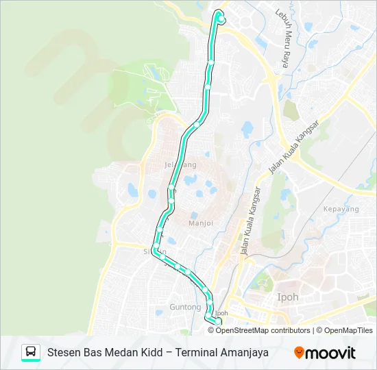 T30A Bus Line Map