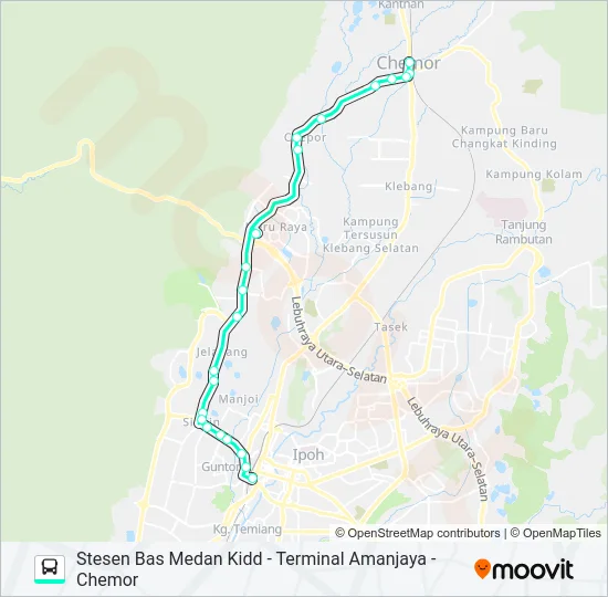 T30B Bus Line Map