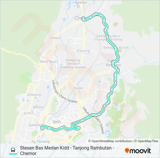 T33A Bus Line Map