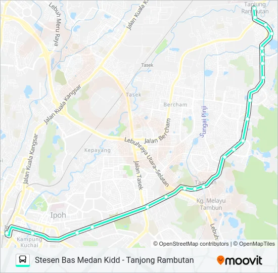 T33B Bus Line Map