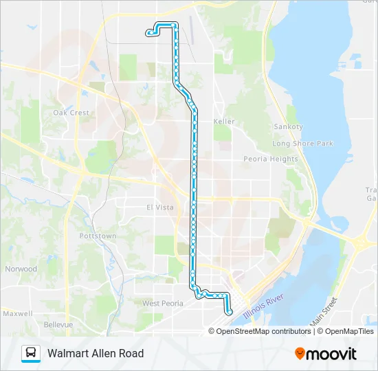 1 Bus Line Map