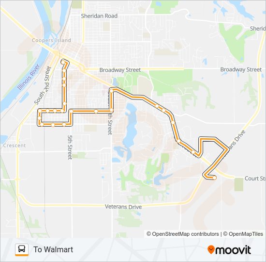 18 Bus Line Map