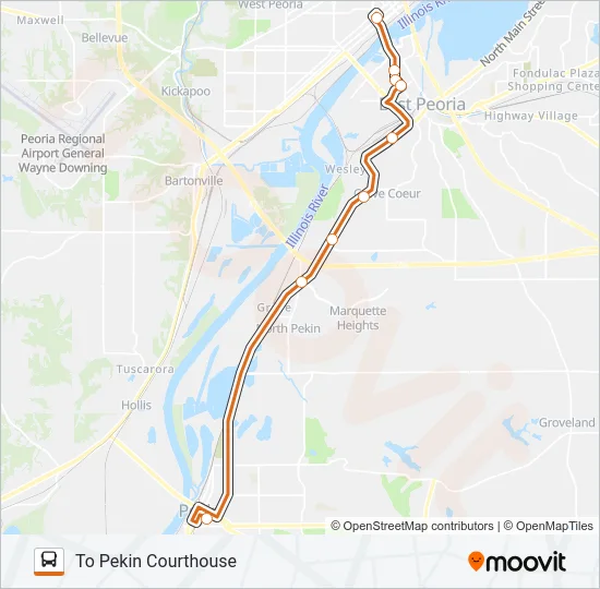 23 Bus Line Map