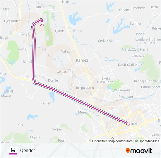 RINAS Bus Line Map