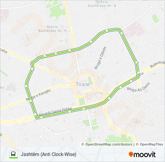 Rruga E Kavajes Map L3 Route: Schedules, Stops & Maps - Jashtëm (Anti Clock-Wise) (Updated)