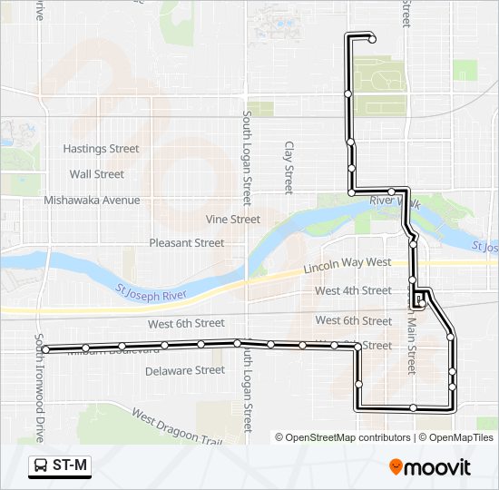 ST-M bus Line Map