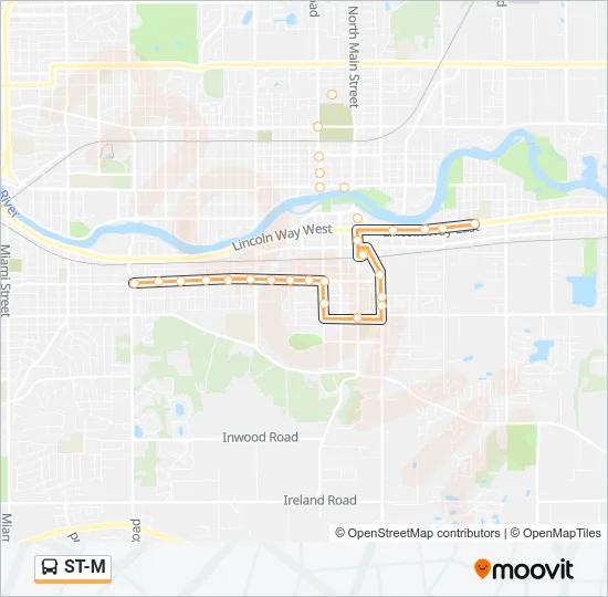 ST-M Bus Line Map