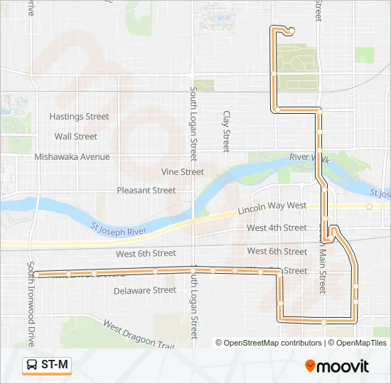 ST-M Bus Line Map