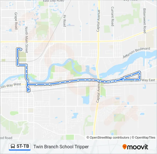 ST-TB Bus Line Map