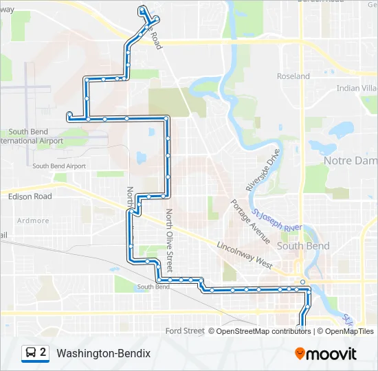 2 Bus Line Map