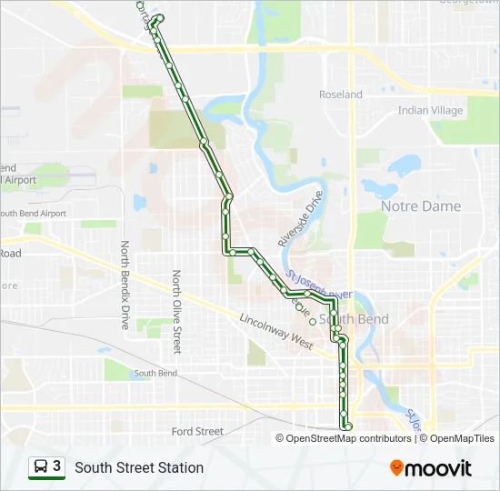 3 Bus Line Map