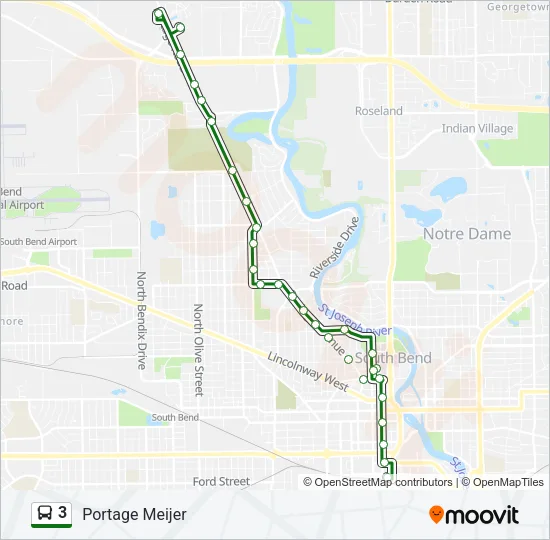 3 Bus Line Map